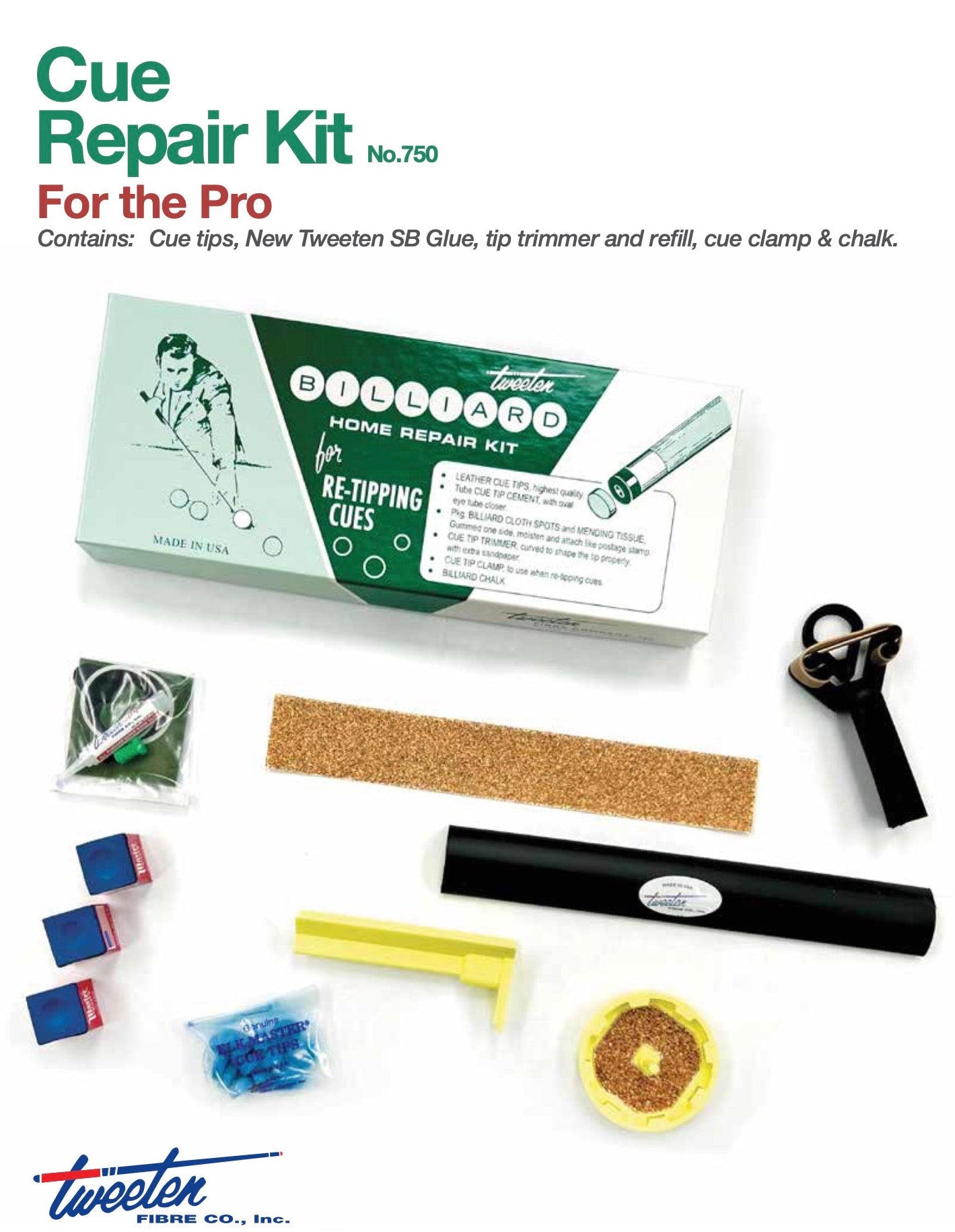 TWEETEN HOME CUE REPAIR KIT PRO