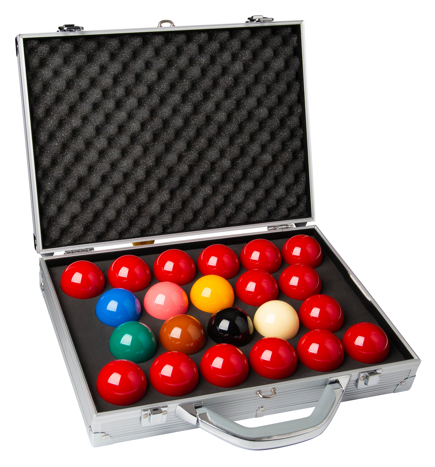 2 1/16" 1G TOURNAMENT CHAMPION SUPER PRO - SNOOKER BALL SET IN METAL CASE - ARAMITH