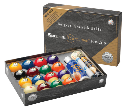 2 1/4" DURAMITH VALUE PACK POOL BALL SET - ARAMITH