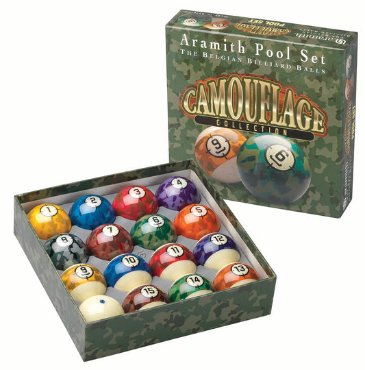 2 1/4" CAMOUFLAGE POOL BALL SET - ARAMITH