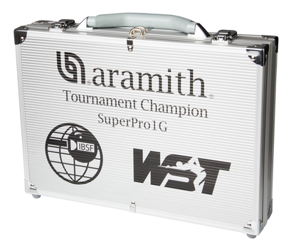 2 1/16" 1G TOURNAMENT CHAMPION SUPER PRO - SNOOKER BALL SET IN METAL CASE - ARAMITH