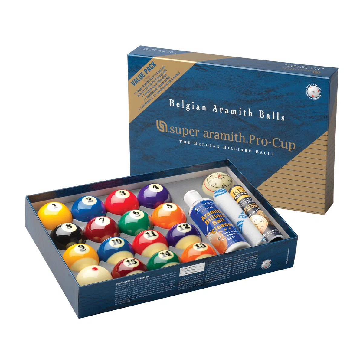 2 1/4" SUPER PRO-CUP VALUE PACK POOL BALL SET - ARAMITH