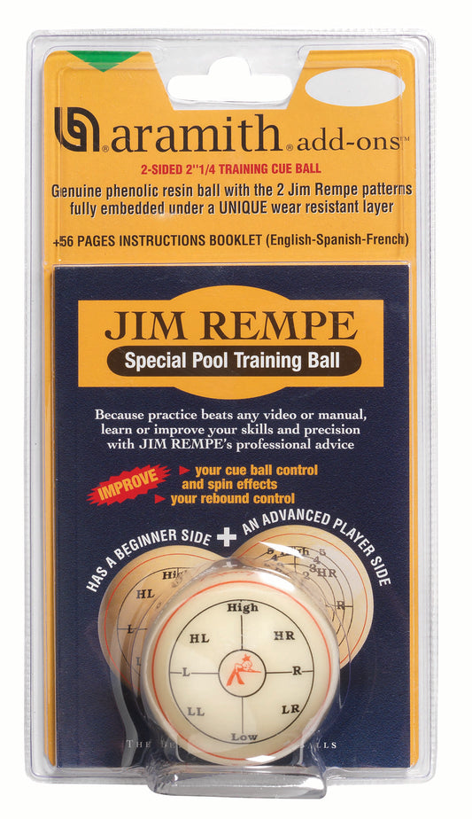 2 1/4" JIM REMPE TRAINING CUE BALL - ARAMITH